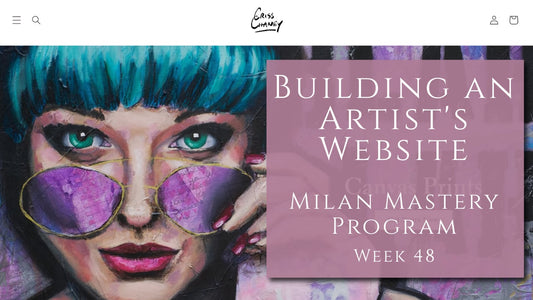 how to build an artist's website, shopify website for artist