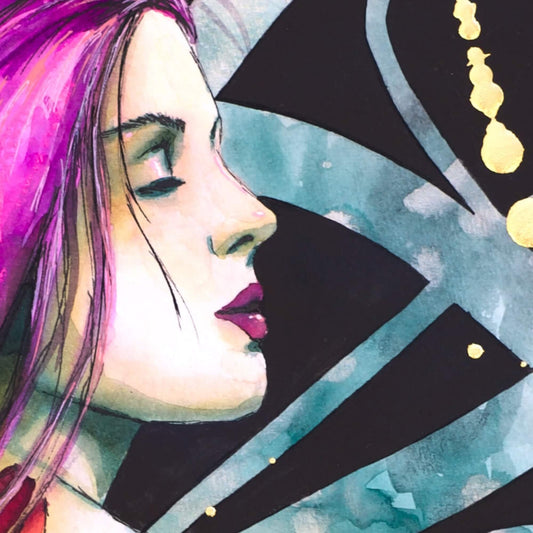 Fuchsia Original Painting
