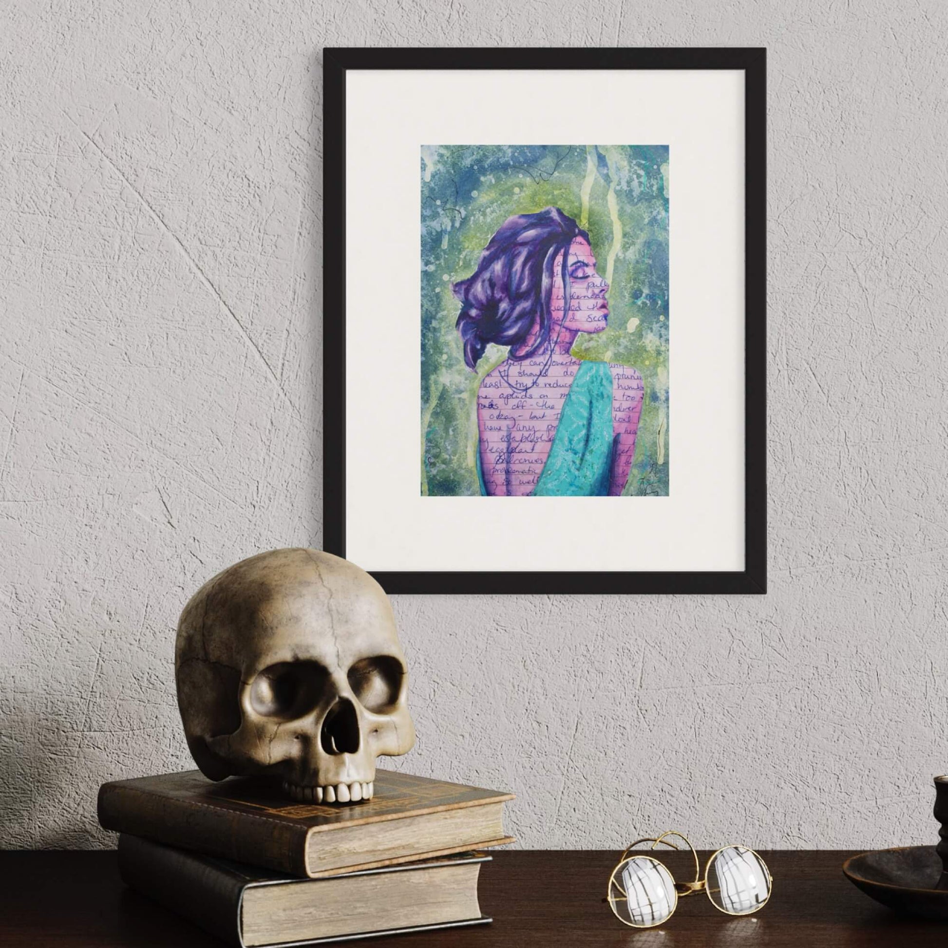 art prints  Contemporary Mixed Media Graffiti Style Fusion, Neo-Feminist Street Art