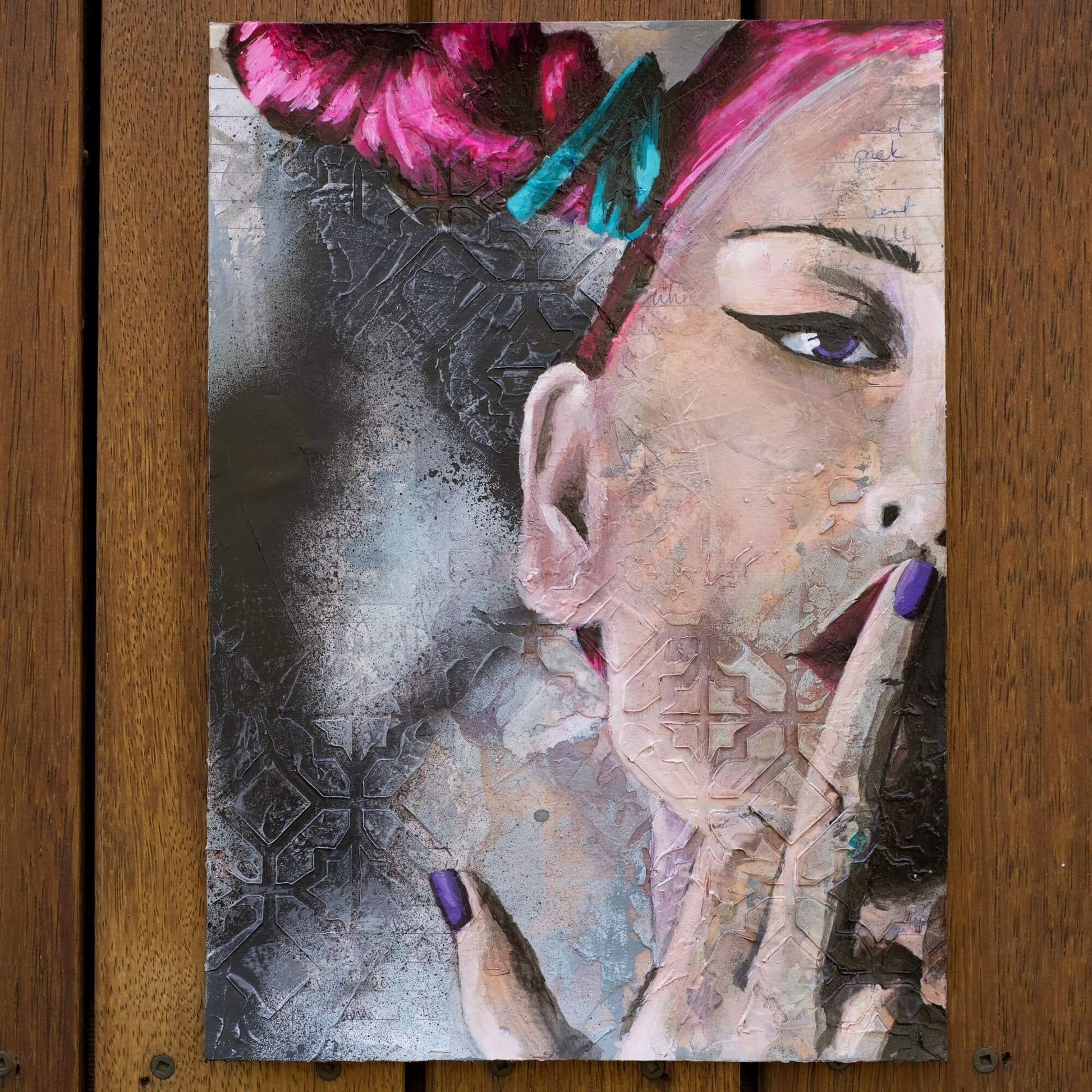 Abstract Art Paintings of Women Mixed Media Street Art Made in Melbourne