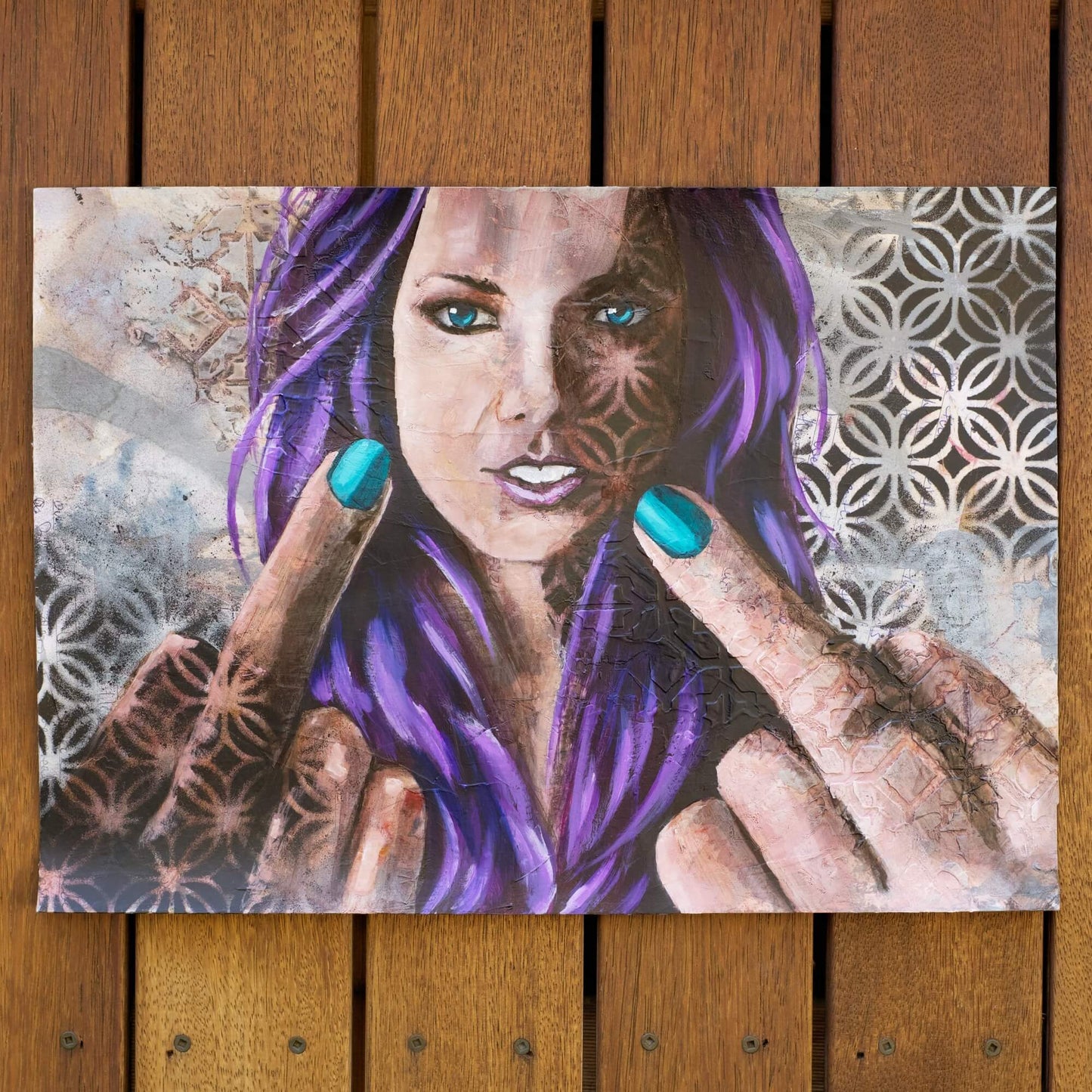 Abstract Art Paintings of Women with Attitude | Mixed Media Street Art Made in Melbourne