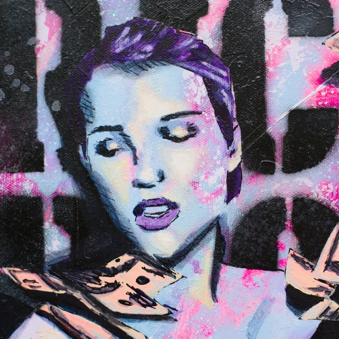 Criss Chaney, Urban Pop Art,  Contemporary Mixed Media Graffiti Style Fusion, Neo-Feminist Street Art