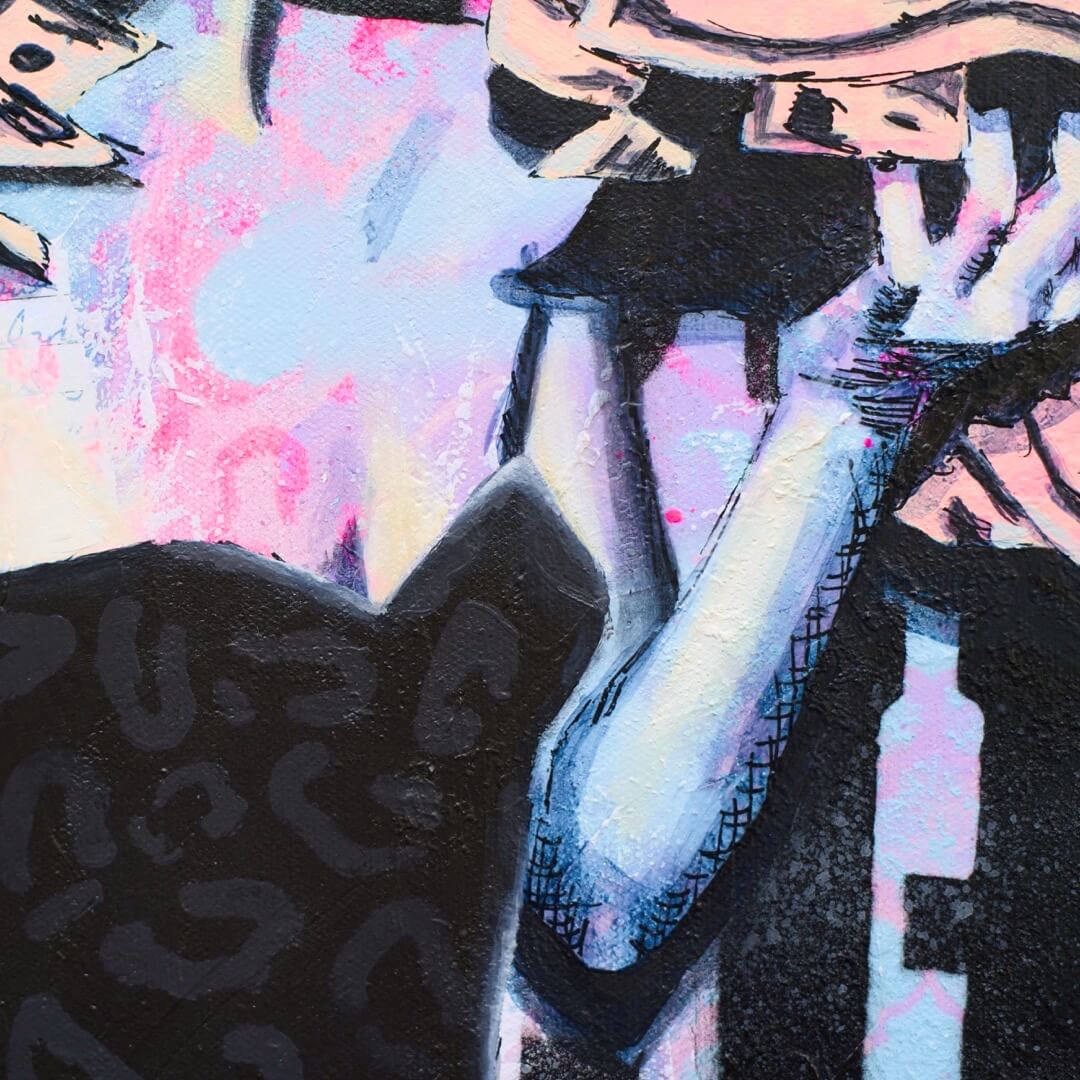 Criss Chaney, Urban Pop Art,  Contemporary Mixed Media Graffiti Style Fusion, Neo-Feminist Street Art