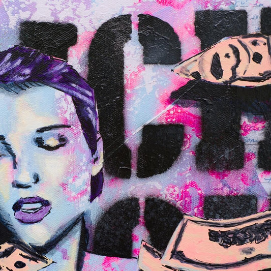 Criss Chaney, Urban Pop Art,  Contemporary Mixed Media Graffiti Style Fusion, Neo-Feminist Street Art