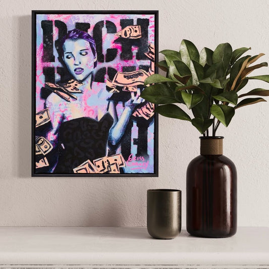 Criss Chaney, Urban Pop Art,  Contemporary Mixed Media Graffiti Style Fusion, Neo-Feminist Street Art
