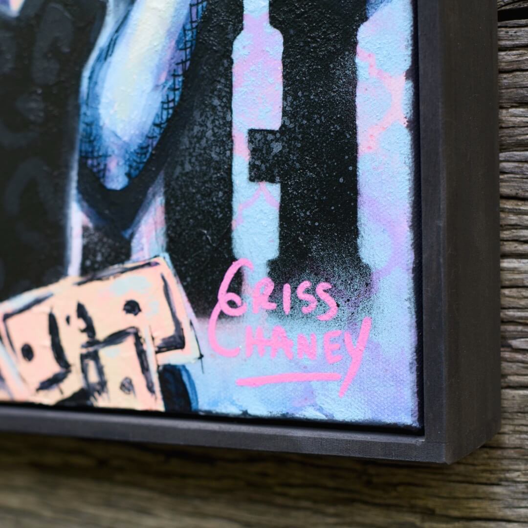 Criss Chaney, Urban Pop Art,  Contemporary Mixed Media Graffiti Style Fusion, Neo-Feminist Street Art