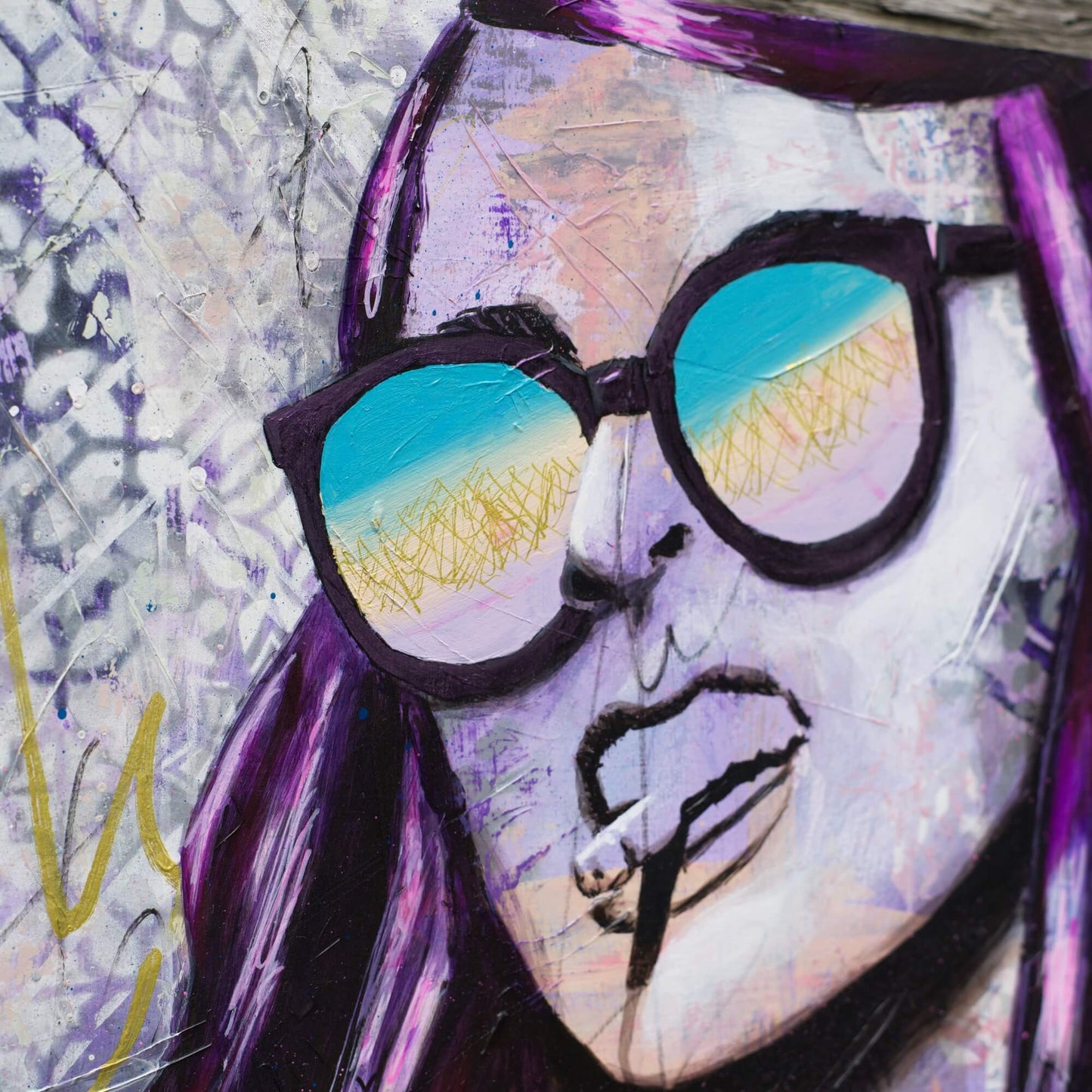 Abstract Art Paintings of Women Mixed Media Street Art Made in Melbourne