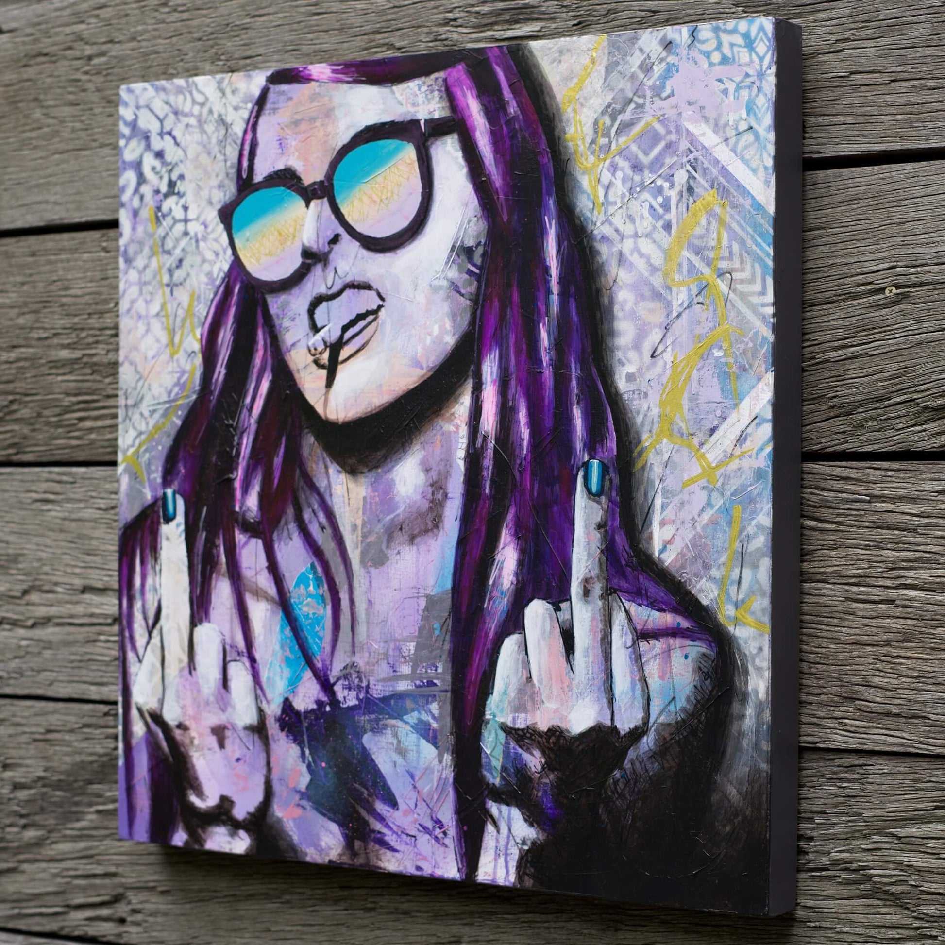 Abstract Art Paintings of Women Mixed Media Street Art Made in Melbourne