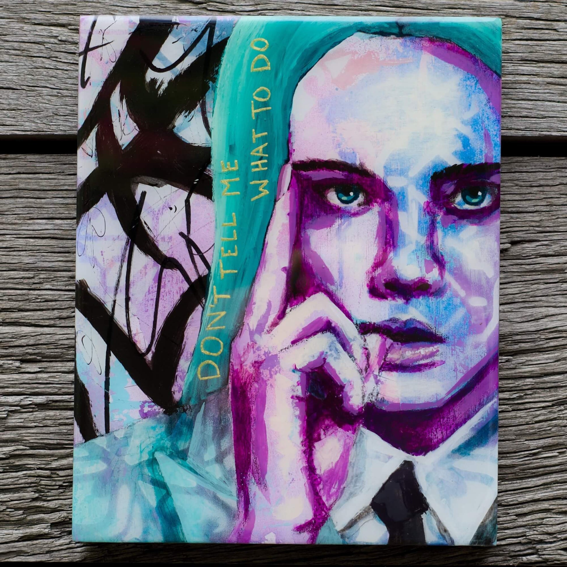 Abstract Art Paintings of Women Mixed Media Street Art Made in Melbourne