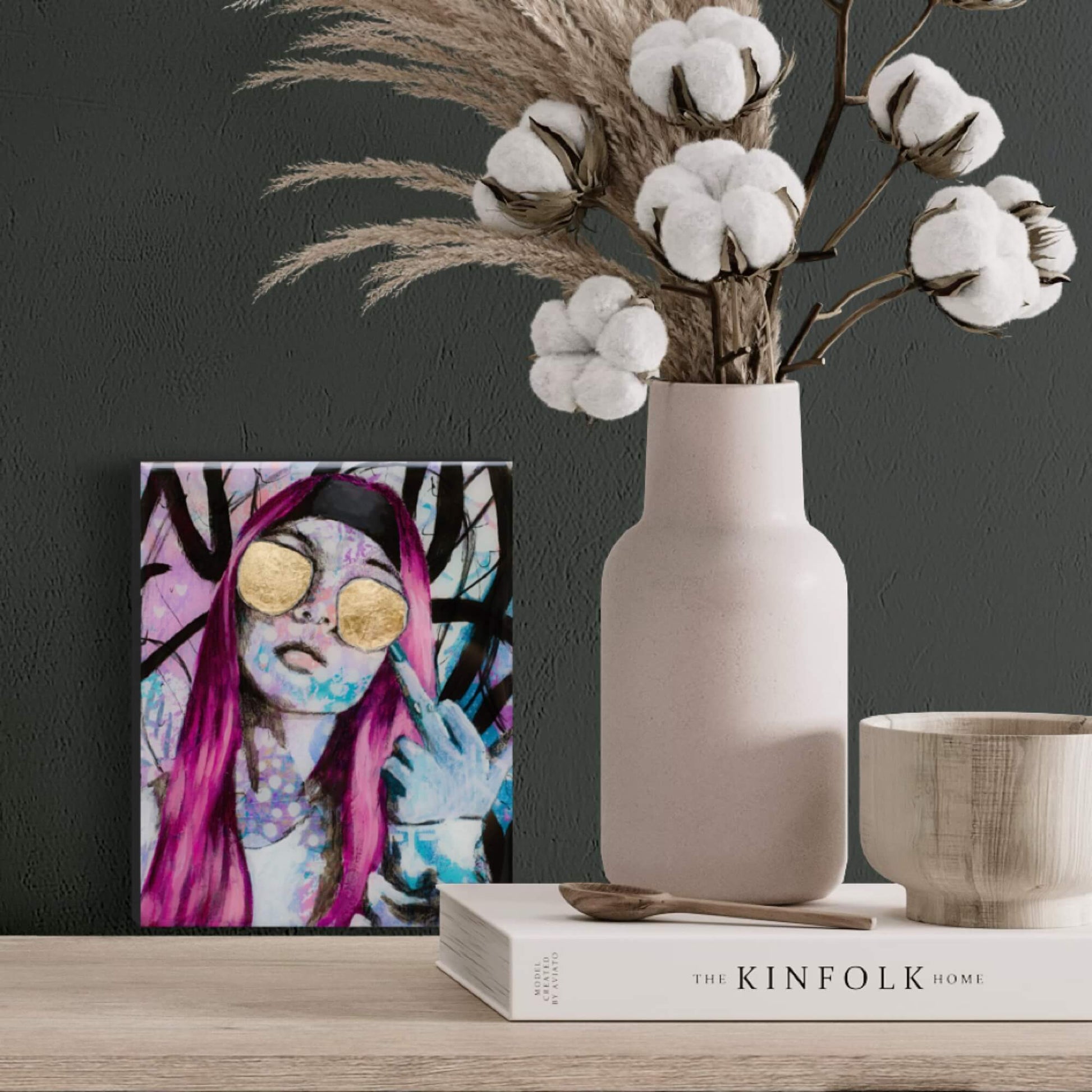 Abstract Art Paintings of Women Mixed Media Street Art For Sale in Melbourne