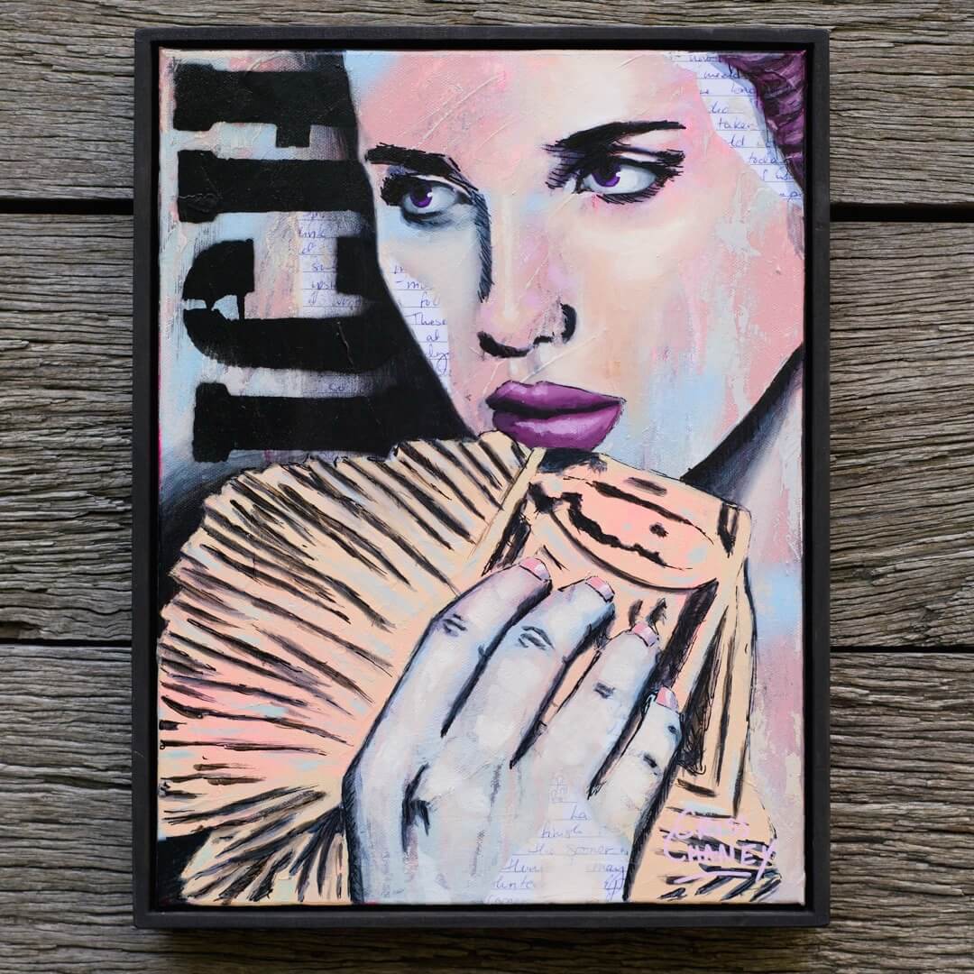 Criss Chaney, Urban Pop Art,  Contemporary Mixed Media Graffiti Style Fusion, Neo-Feminist Street Art