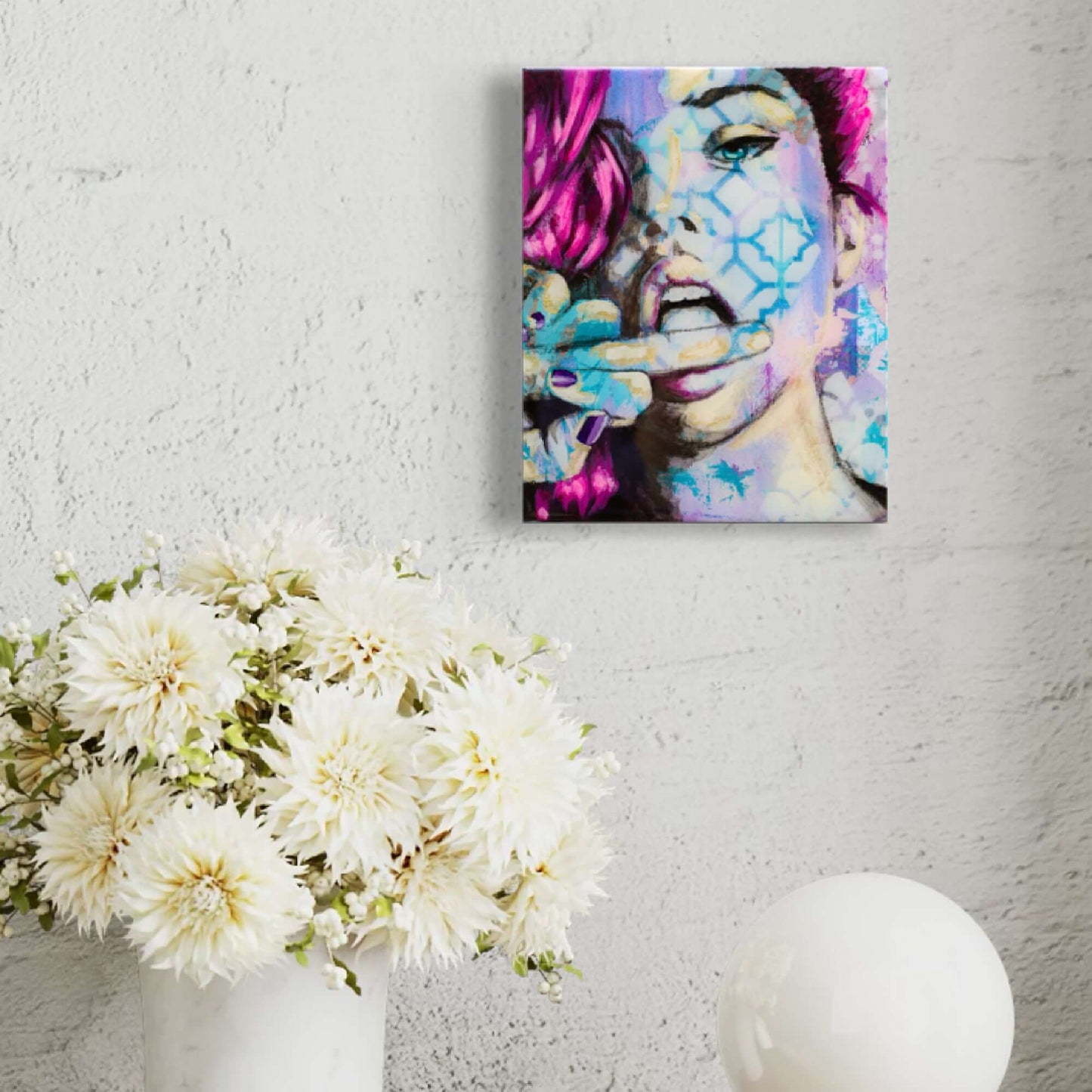 Abstract Art Paintings of Women Mixed Media Street Art For Sale in Melbourne