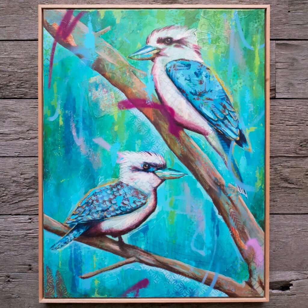 melbourne art kookaburra art colourful kookaburra painting