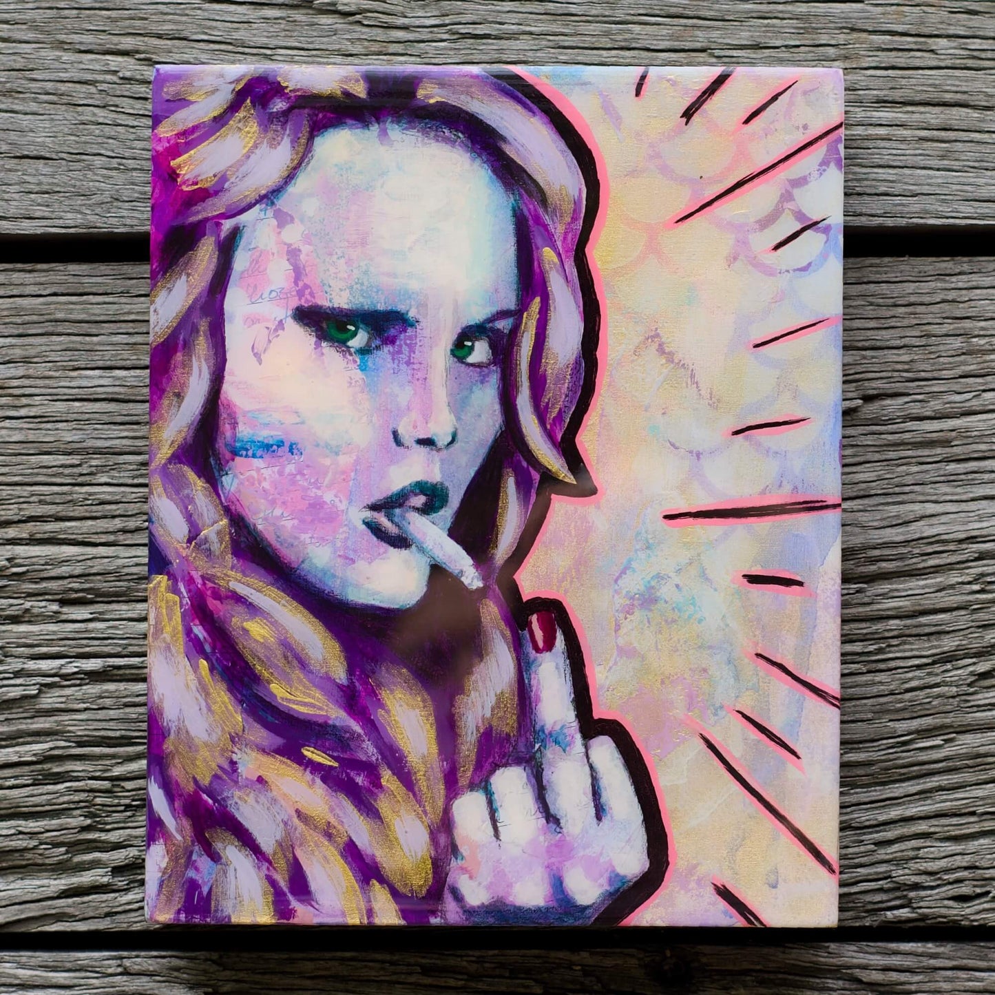 Abstract Art Paintings of Women Mixed Media Street Art Made in Melbourne