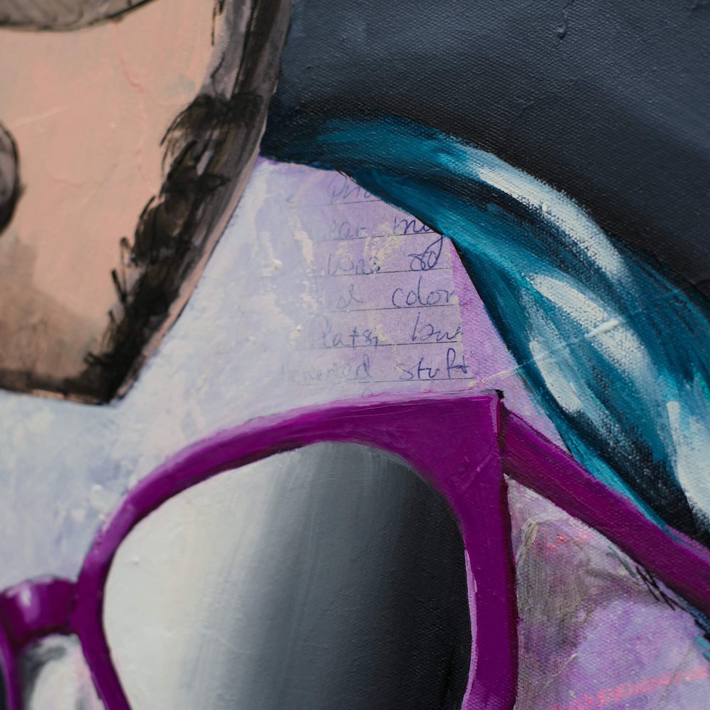 Criss Chaney, Financial Feminist, Urban Pop Art,  Purple Contemporary Mixed Media Graffiti Style Fusion, Neo-Feminist Street Art