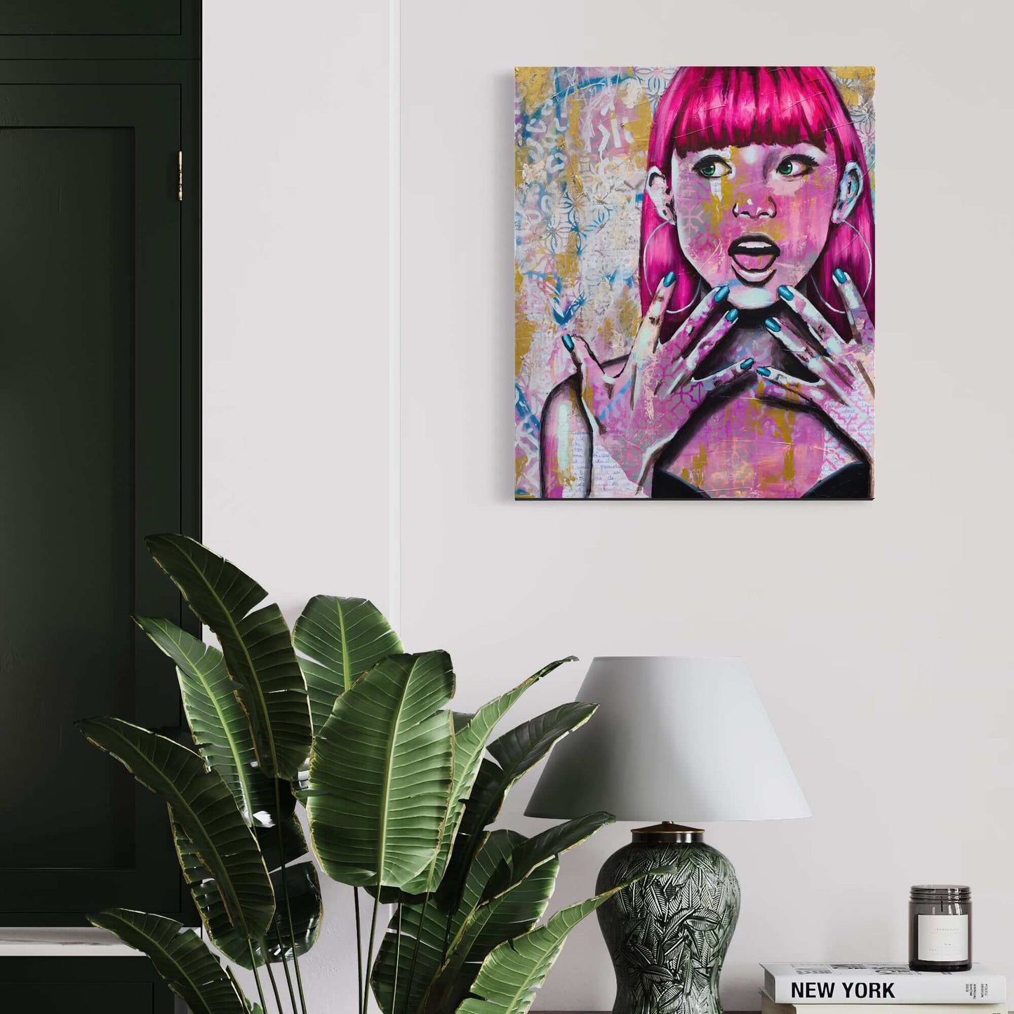 Abstract Art Paintings of Bold Women Mixed Media Street Art For Sale in Melbourne