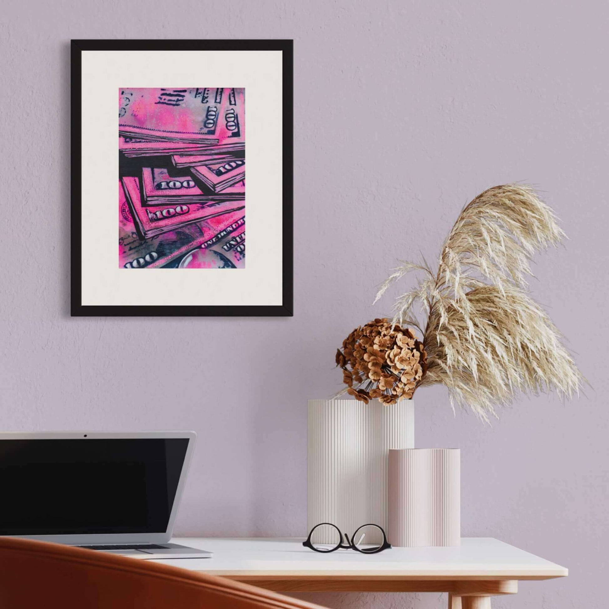 Criss Chaney, Urban Pop Art,  Contemporary Mixed Media Graffiti Style Fusion, Financial-Feminist Stencil Art