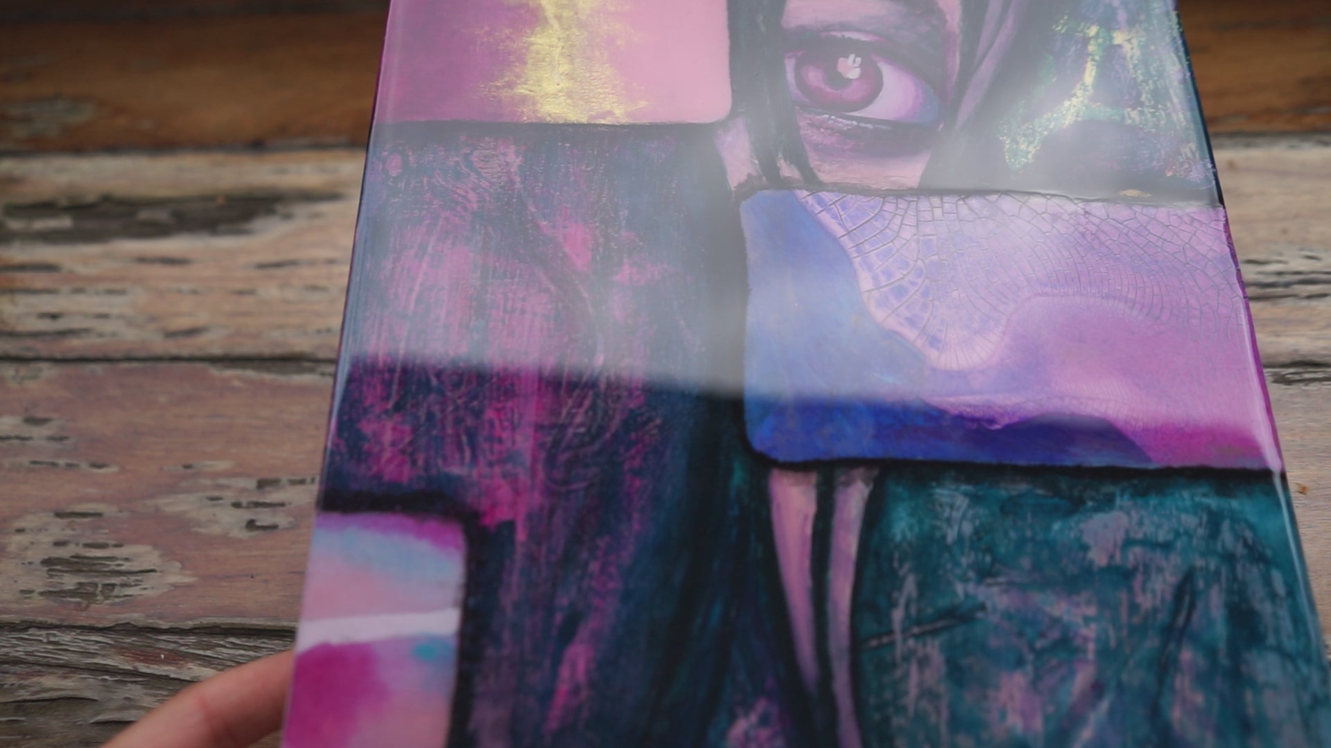 Criss Chaney, Purple Urban Pop Art,  Contemporary Mixed Media Graffiti Style Fusion, Neo-Feminist Street Art