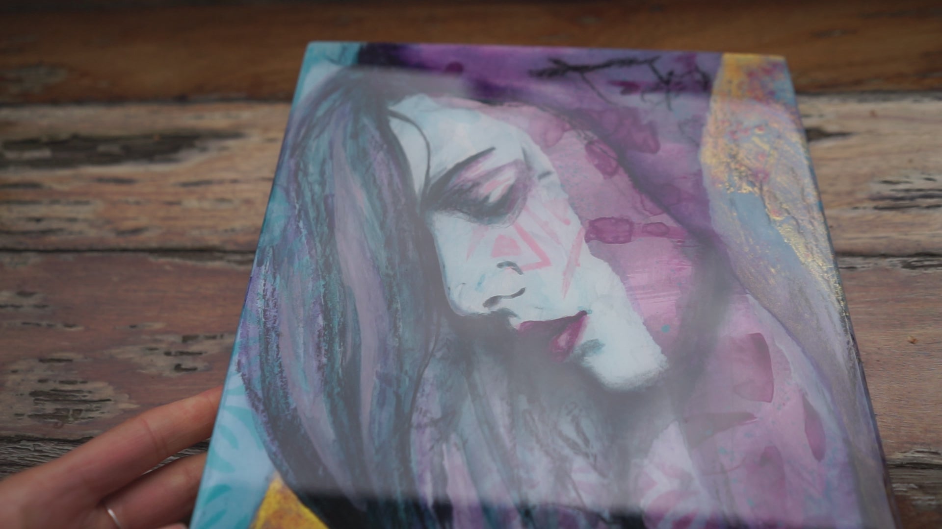Criss Chaney, Purple Urban Pop Art,  Contemporary Mixed Media Graffiti Style Fusion, Neo-Feminist Street Art