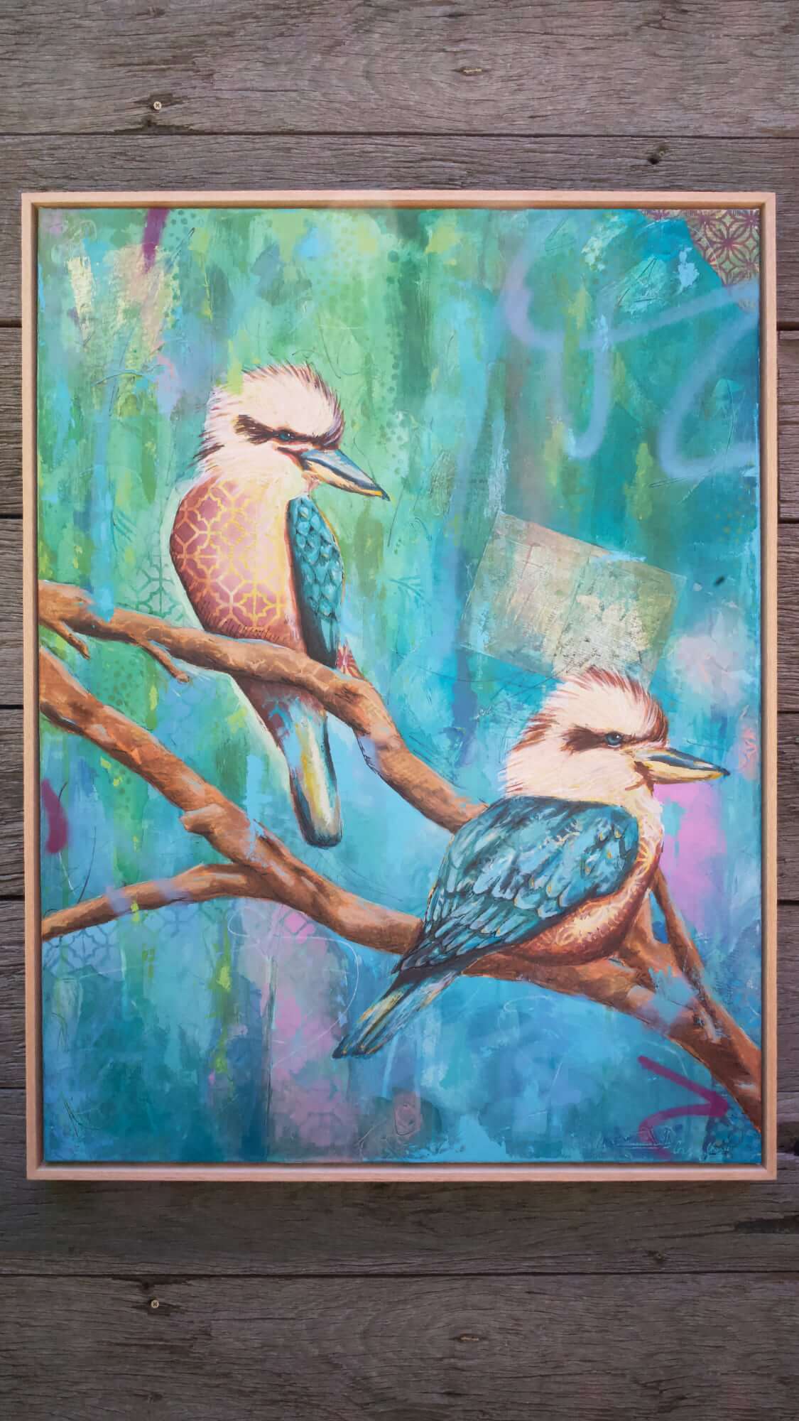 melbourne art kookaburra art colourful kookaburra painting