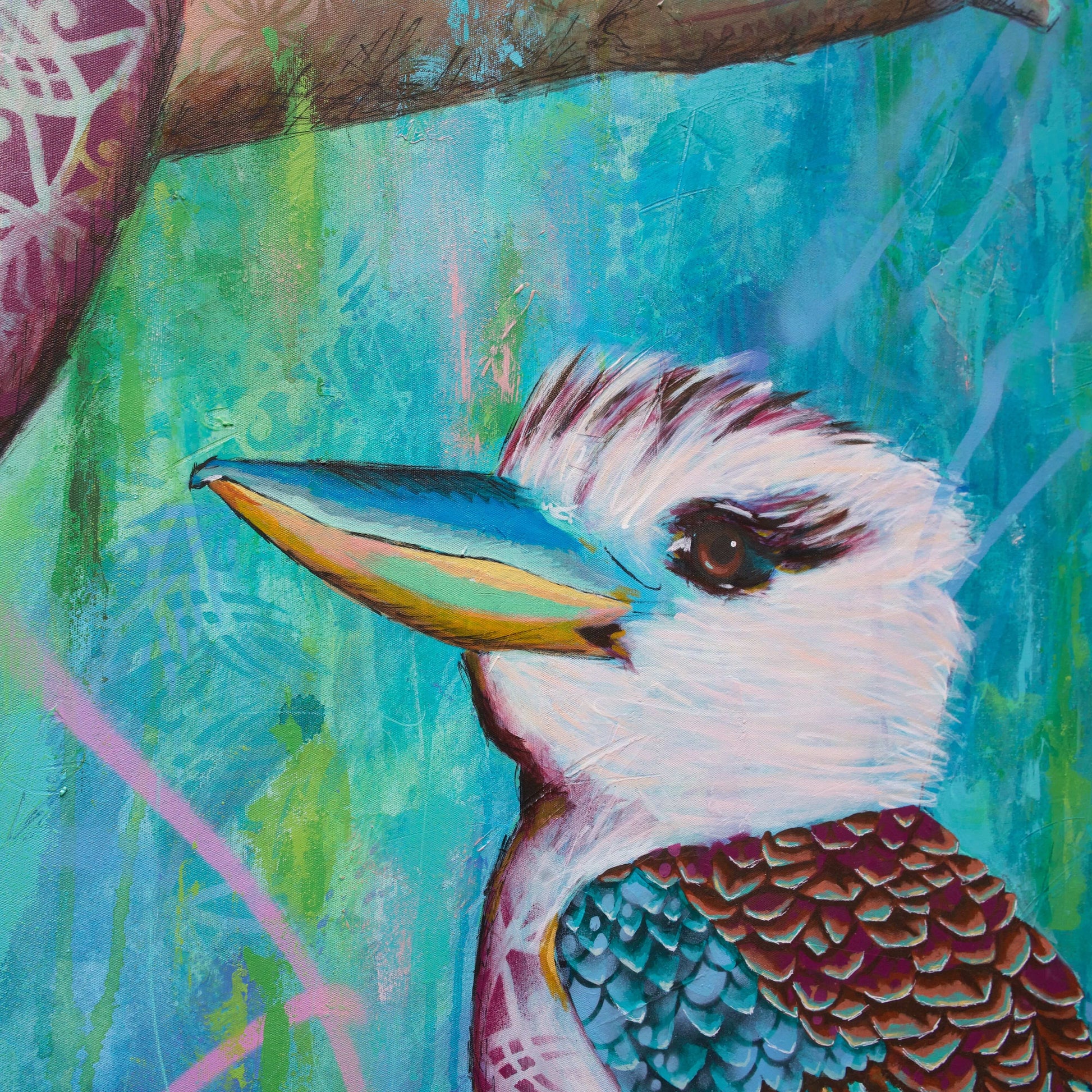 melbourne art kookaburra art colourful kookaburra painting