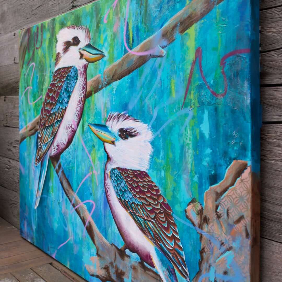 melbourne art kookaburra art colourful kookaburra painting