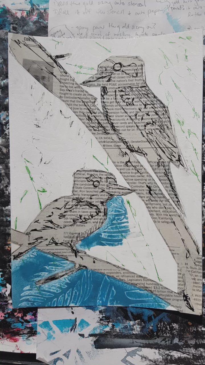 kookaburra mixed media painting criss chaney