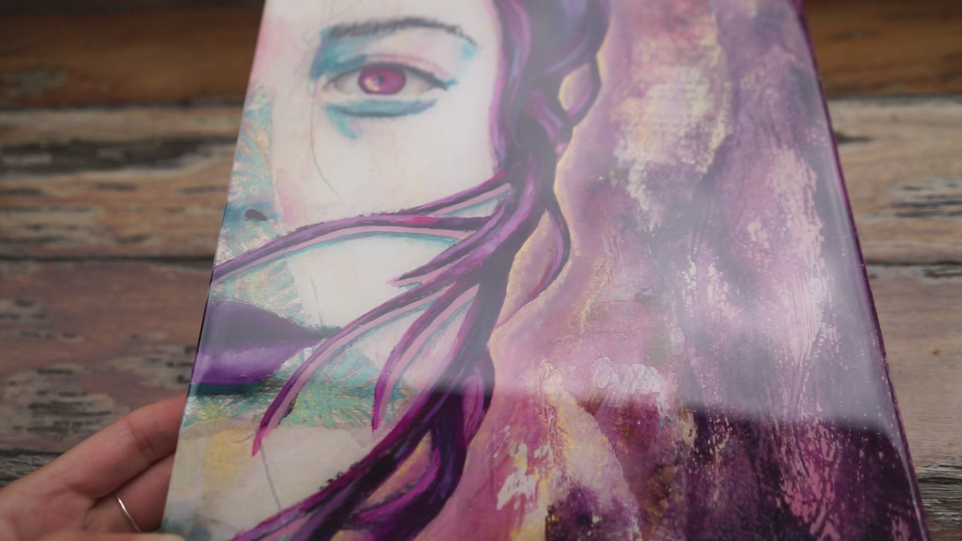 Criss Chaney, Purple Urban Pop Art,  Contemporary Mixed Media Graffiti Style Fusion, Neo-Feminist Street Art