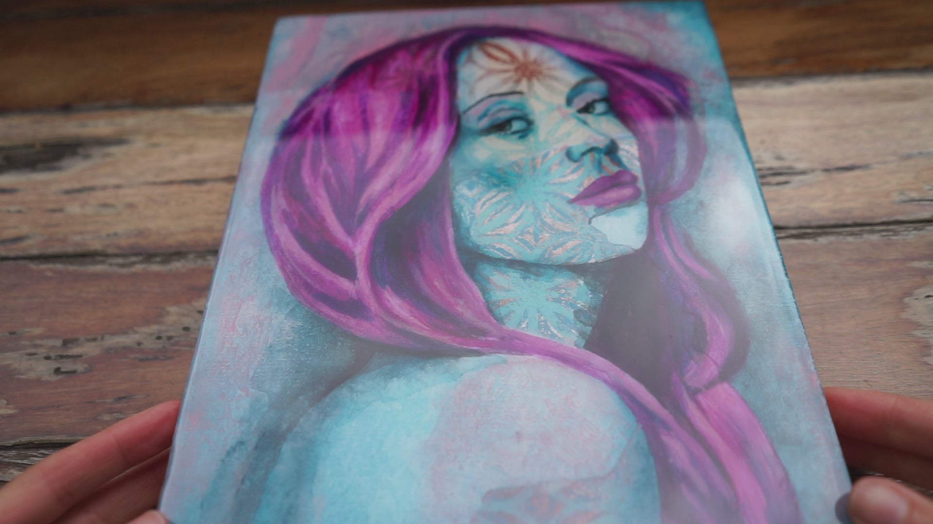 Criss Chaney, Purple Urban Pop Art,  Contemporary Mixed Media Graffiti Style Fusion, Neo-Feminist Street Art