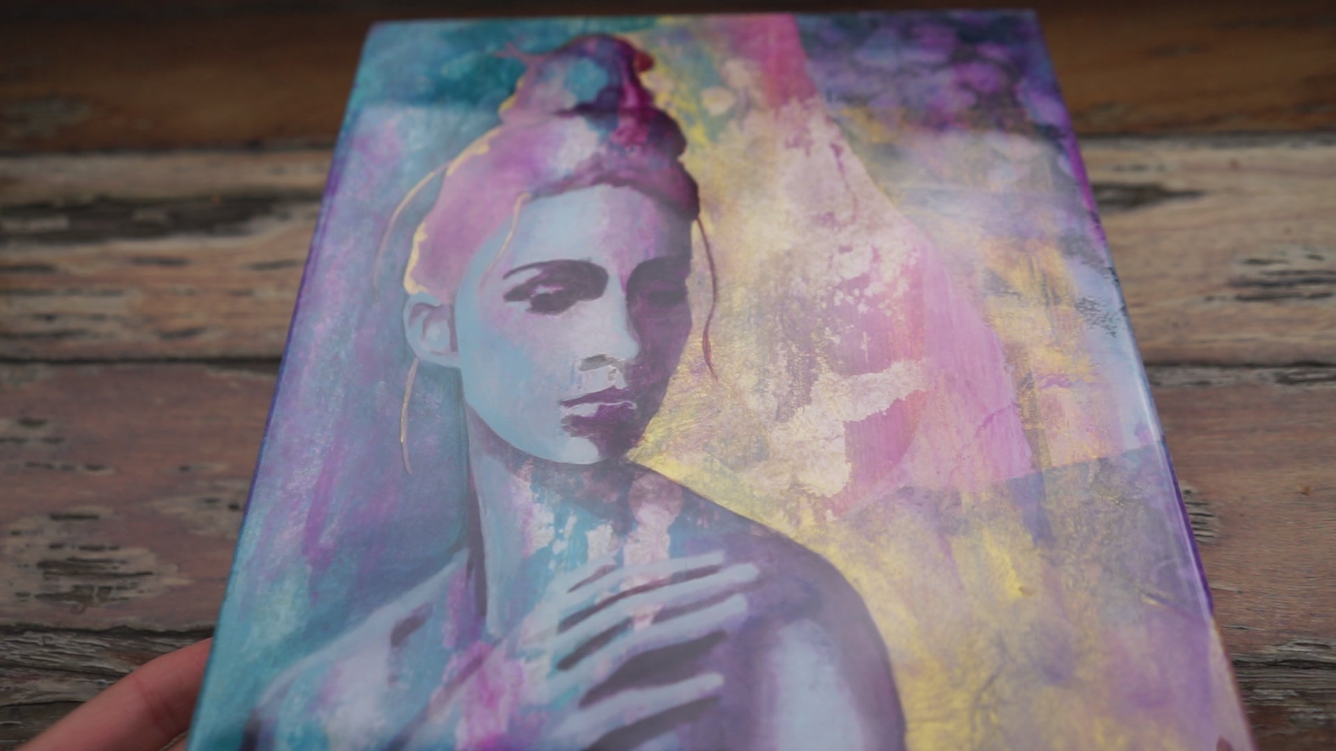 criss chaney original fine art painting with resin