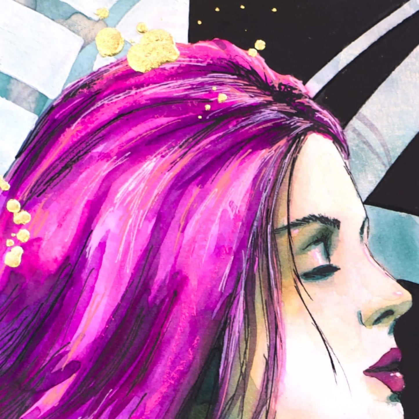 Fuchsia Original Painting