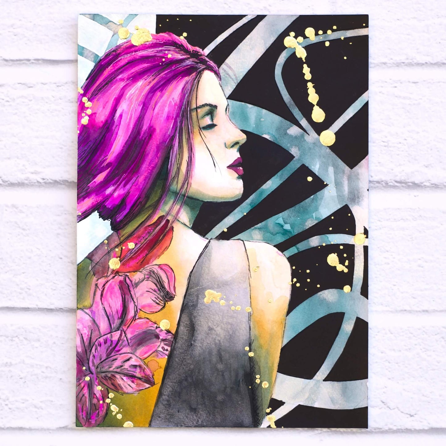 Fuchsia Original Painting