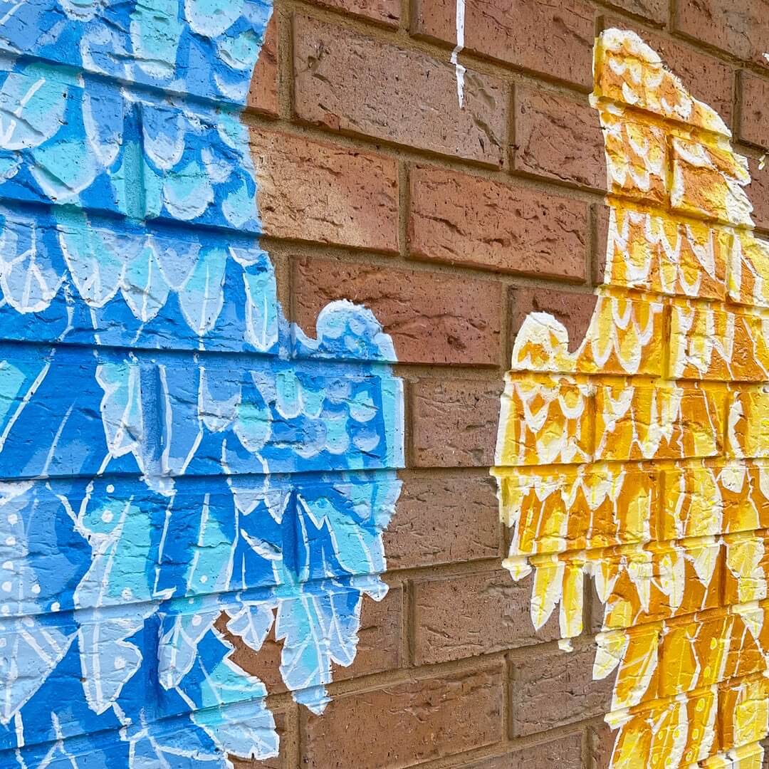 custom mural pakenham mural artist melbourne angel wings mural