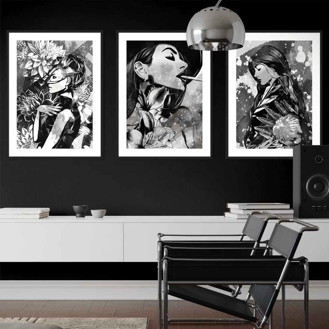 Black and white printable art, digital wall art, print your own art, art download, print download, criss Chaney art, Minimalist wall art, Digital download art prints, Feminine line art, Botanical sketches, Grunge floral illustrations