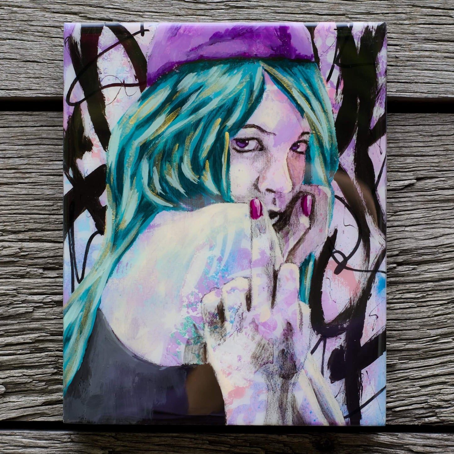 Abstract Art Paintings of Women | Mixed Media Street Art For Sale in Melbourne