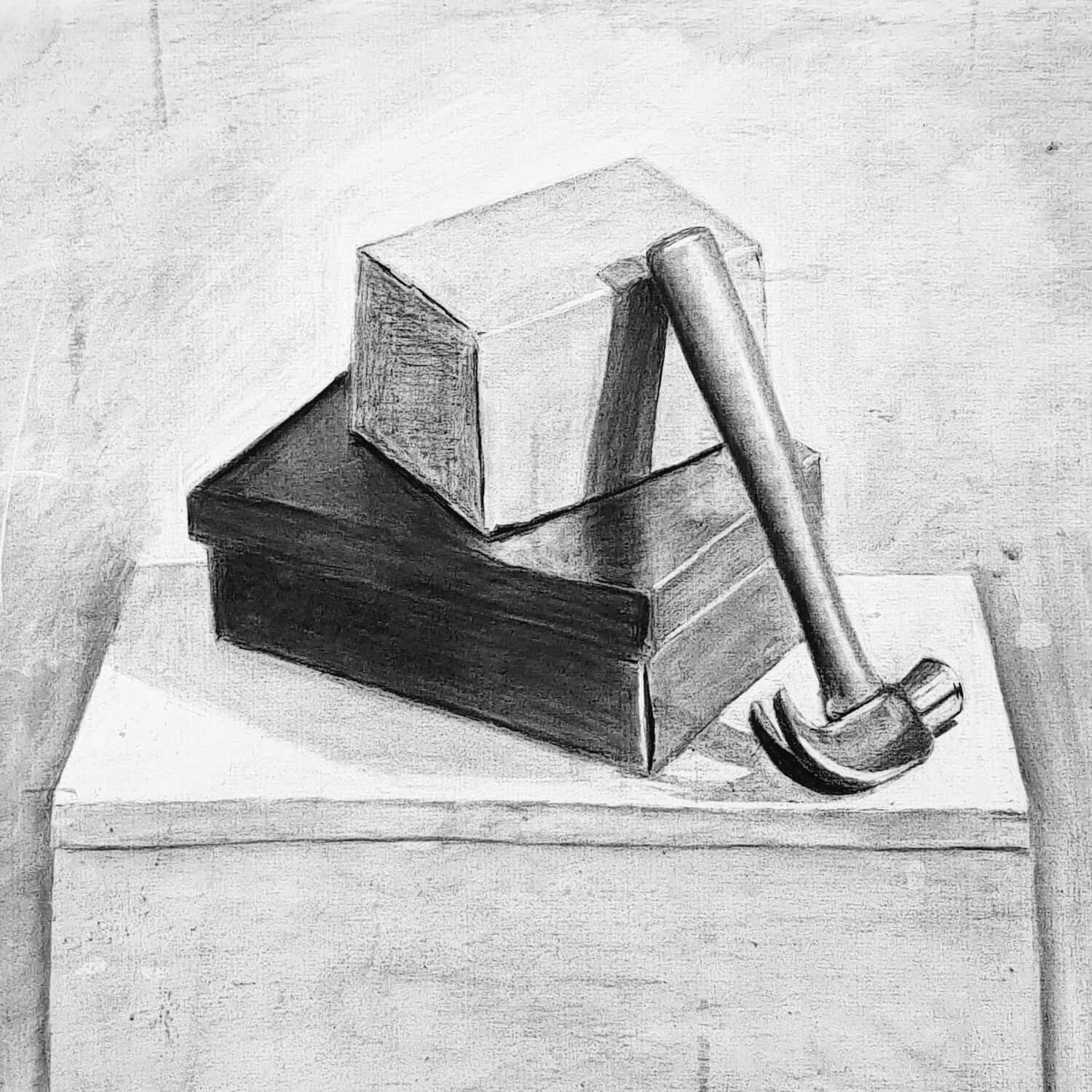 traditional charcoal drawing of still life Milan Art Institute Mastery Program Criss Chaney