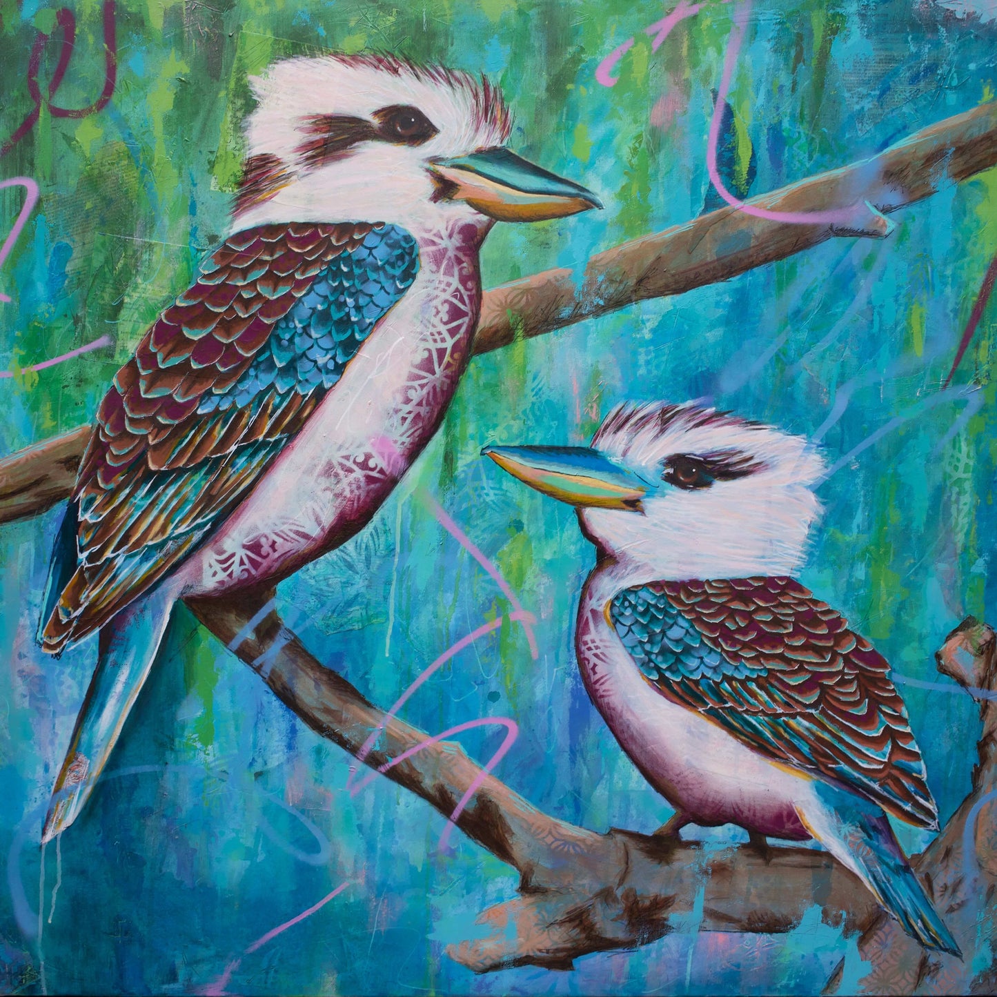 melbourne art kookaburra art colourful kookaburra painting