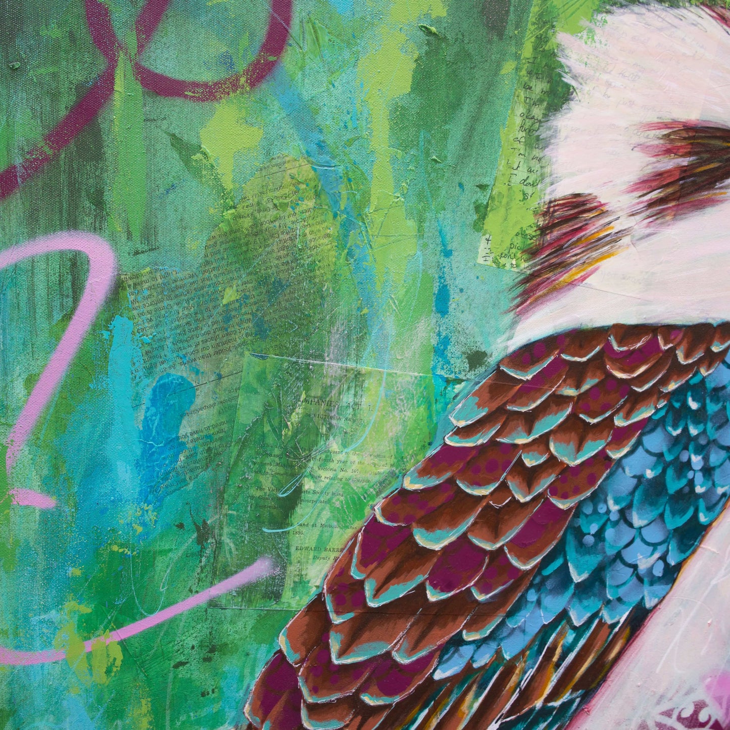 melbourne art kookaburra art colourful kookaburra painting