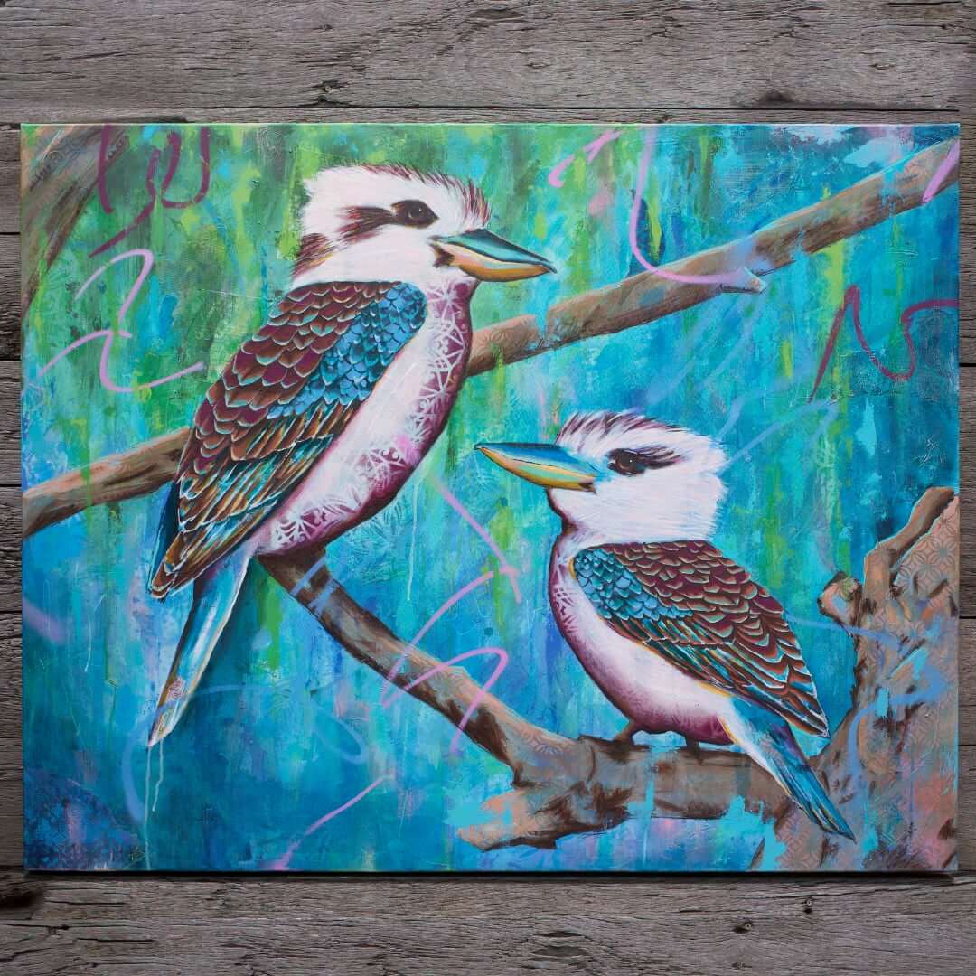 melbourne art kookaburra art colourful kookaburra painting