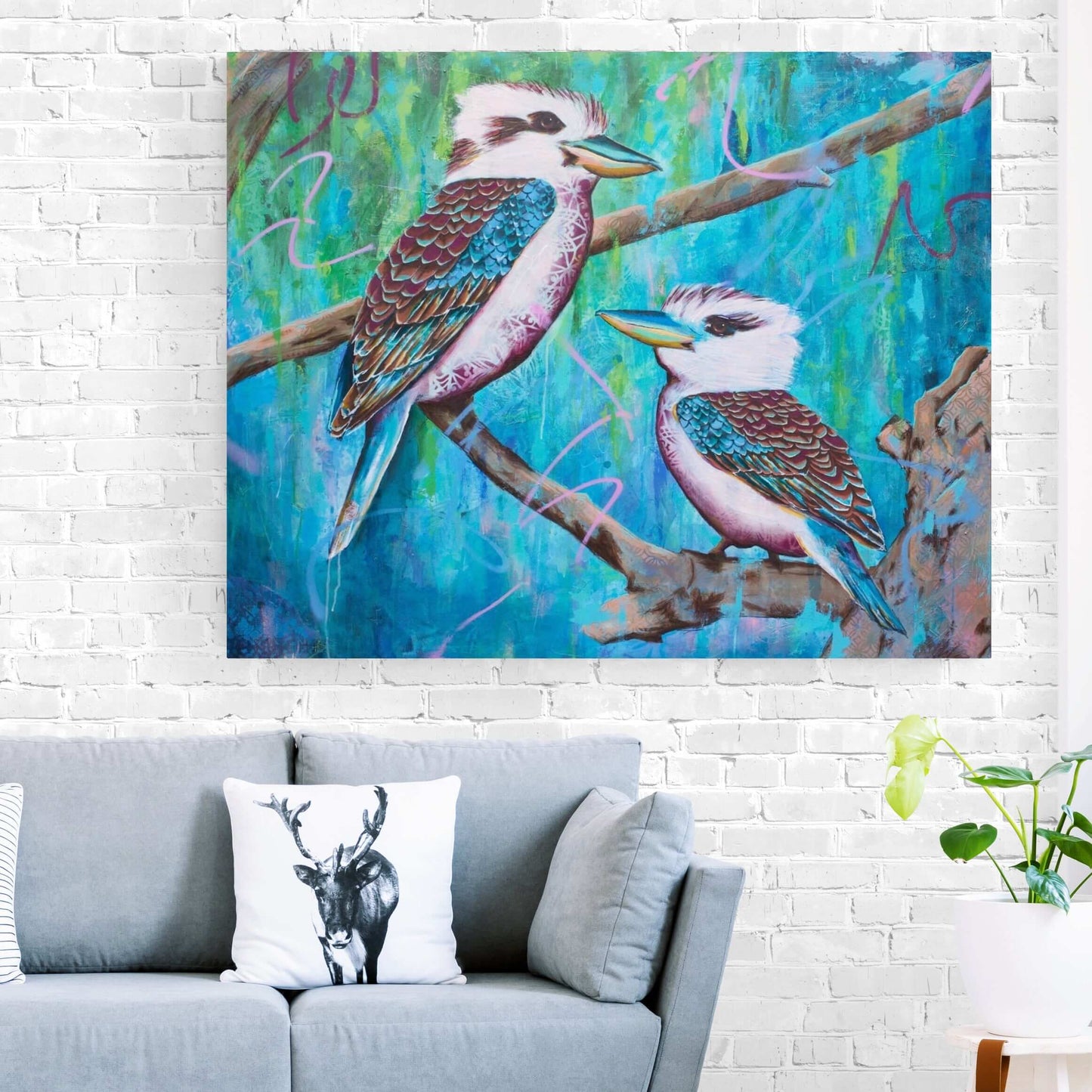 melbourne art kookaburra art colourful kookaburra painting